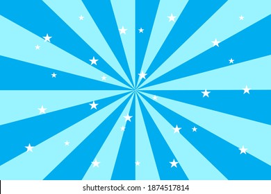 Beautiful abstract with blue rayswith snowflakes. Sun texture. Vector halftone illustration. Stock image.
