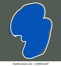 Hermoso patrón abstracto de manchas azules.  Ornamento vintage para carteles, papel pintado, impresión en el papel de embalaje, textiles. Ilustración del vector abstracto
