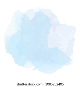 beautiful abstract blue watercolor art hand paint on white background,brush textures for logo.There is a place for text.Perfect stroke design for headline.luxury boutique Illustrations.