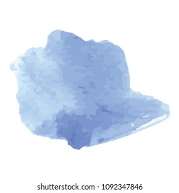 beautiful abstract blue watercolor art hand paint on white background,brush textures for logo.There is a place for text.Perfect stroke design for headline.luxury boutique Illustrations.