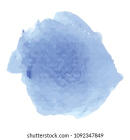 beautiful abstract blue watercolor art hand paint on white background,brush textures for logo.There is a place for text.Perfect stroke design for headline.luxury boutique Illustrations.