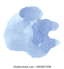 beautiful abstract blue watercolor art hand paint on white background,brush textures for logo.There is a place for text.Perfect stroke design for headline.luxury boutique Illustrations.