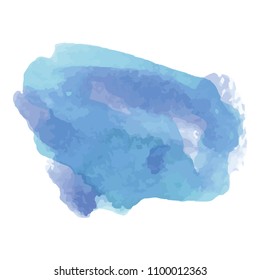 beautiful abstract blue watercolor art hand paint on white background,brush textures for logo.There is a place for text.Perfect stroke design for headline.luxury boutique Illustrations.