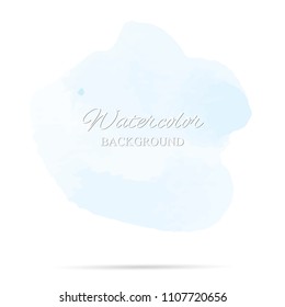 beautiful abstract blue watercolor art hand paint on white background,brush textures for logo.There is a place for text.Perfect stroke design for headline.luxury boutique Illustrations.