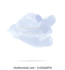 beautiful abstract blue watercolor art hand paint on white background,brush textures for logo.There is a place for text.Perfect stroke design for headline.luxury boutique Illustrations.