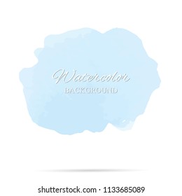 beautiful abstract blue watercolor art hand paint on white background,brush textures for logo.There is a place for text.Perfect stroke design for headline.luxury boutique Illustrations.