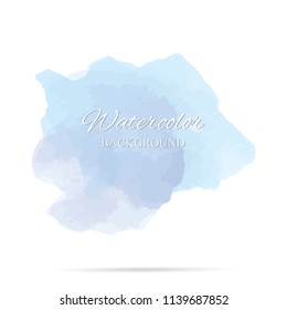 beautiful abstract blue watercolor art hand paint on white background,brush textures for logo.There is a place for text.Perfect stroke design for headline.luxury boutique Illustrations.