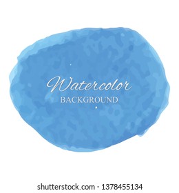 beautiful abstract blue watercolor art hand paint on white background, brush textures for logo. There is a place for text. Perfect stroke design for headline. Luxury boutique Illustrations.
