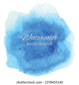 beautiful abstract blue watercolor art hand paint on white background, brush textures for logo. There is a place for text. Perfect stroke design for headline. Luxury boutique Illustrations.