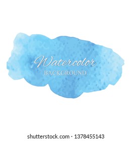beautiful abstract blue watercolor art hand paint on white background, brush textures for logo. There is a place for text. Perfect stroke design for headline. Luxury boutique Illustrations.