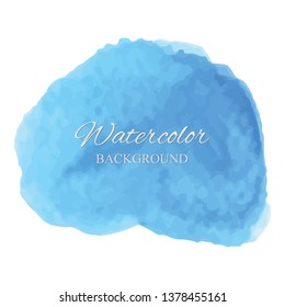 beautiful abstract blue watercolor art hand paint on white background, brush textures for logo. There is a place for text. Perfect stroke design for headline. Luxury boutique Illustrations.