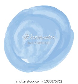 beautiful abstract blue watercolor art hand paint on white background,brush textures for logo.There is a place for text.Perfect stroke design for headline.luxury boutique Illustrations.