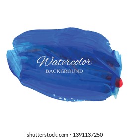 beautiful abstract blue watercolor art hand paint on white background,brush textures for logo.There is a place for text.Perfect stroke design for headline.luxury boutique Illustrations.