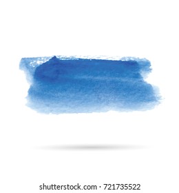 beautiful abstract blue watercolor art hand paint on white background,Watercolor background for logo.