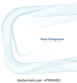 Beautiful abstract blue wave background design