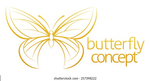 A beautiful abstract butterfly design element concept