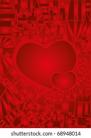 Beautiful abstract card with hearts