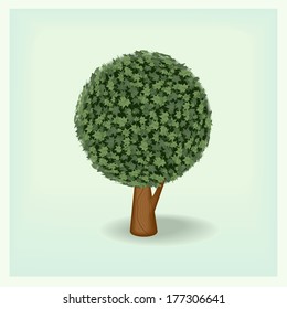 Beautiful abstract cartoon tree