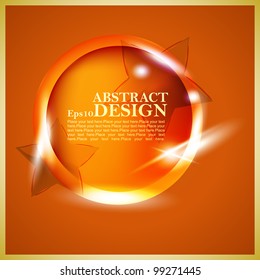 beautiful abstract circle frame with shiny background.