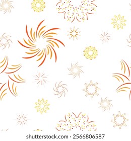 beautiful abstract, colored background with flower shapes and spirals