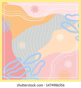 Beautiful abstract colorful design for scarf pattern