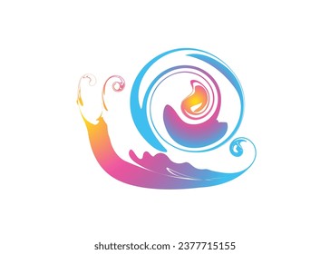 Beautiful Abstract Colorful wall decoration wallpaper snail animal