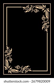 Un hermoso diseño abstracto de Vector de flores de esquina