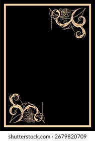 A beautiful abstract corner flower vector design