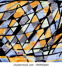 Beautiful abstract dark lines graffiti pattern vector illustration