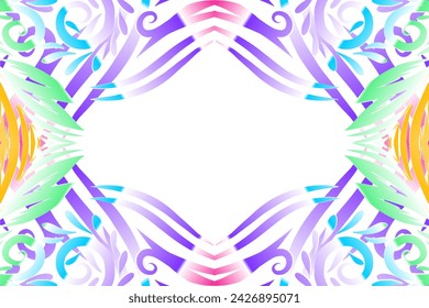 Beautiful abstract design of batik ethnic dayak borneo pattern 