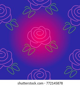 Beautiful abstract design seamless pattern in the form of a rose.