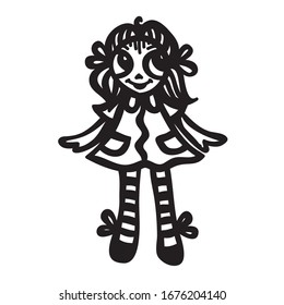 Schöne abstrakte Puppe. Vektorillustration