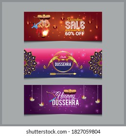 Beautiful abstract for dussehra of Lord Rama killing Ravana in Happy Dussehra festival of India with creative illustration.
