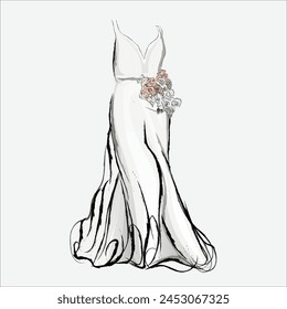 Beautiful Abstract and Elegant Dress Design. Illustrator and designer. Wedding Invites, save the date, Birthday Invites, Video Invites, E-Cards.