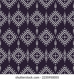 Beautiful abstract ethnic pattern purple background Aztec African Indian Indonesian design Ikat seamless pattern for fabric print cloth dress carpet curtains rug Sarong