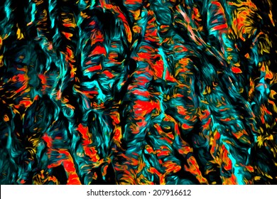 Beautiful abstract fire flame background. Bright oil painting style pattern. Vector illustration. Web and mobile template. 