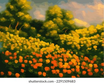 Beautiful abstract floral background with rose flowers in bloom, vector EPS 10 illustration