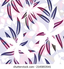 hermoso patrón abstracto de fondo floral vectorial decorativo sin costuras. patrón follaje tropical. textura de moda. diseño interior. Colorido y elegante, florido. Fondo floral. Diseño de verano