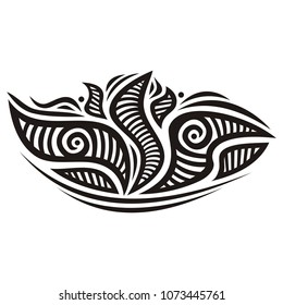 Beautiful abstract floral decorative element. Vector illustration