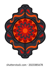 Beautiful abstract floral pattern, design element. Vector illustration