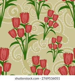 beautiful abstract floral pattern there are many flowers and botanical stuff in it such as petal leaf stem and pollen it gives lovely design of floral background floral wallpaper and floral bg