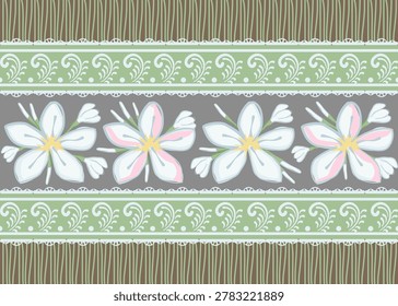 beautiful abstract floral pattern there are many flowers and botanical stuff in it such as petal leaf stem and pollen it gives lovely design of floral background floral wallpaper and floral bg. I drew it myself and it's not AI generated!