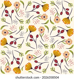 Schönes abstraktes, florales Muster, trendiges, nahtloses Muster, Vintage-Muster
