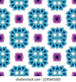 Beautiful abstract floral seamless pattern on white background