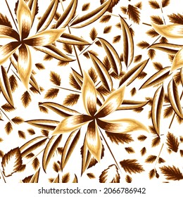 beautiful abstract flower background vector decorative seamless tropical floral pattern fashionable in monochromatic color style. Floral background. Exotic tropics. Summer design