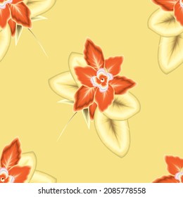 beautiful abstract flower background vector decorative seamless tropical floral pattern fashionable. Colorful stylish floral. Floral background. Exotic tropic. Summer design. beige background. prints