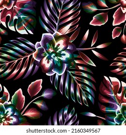beautiful abstract flower background vector decorative seamless pattern. tropical floral pattern fashionable. Colorful stylish floral. Floral background. Exotic tropic. Summer design. jasmine flower