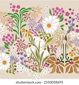 Beautiful abstract flower pattern design inspiration