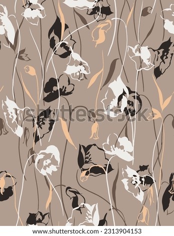 beautiful abstract flower pattern suitable for fabric textile or wall decoration