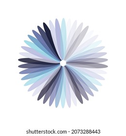  Beautiful abstract flower. Vector colorful illustration isolated on white background.